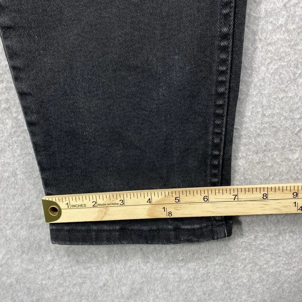 Levi’s 550 Jeans Womens 32x29 Black Relaxed Fit Tapered Denim Faded Distressed‎